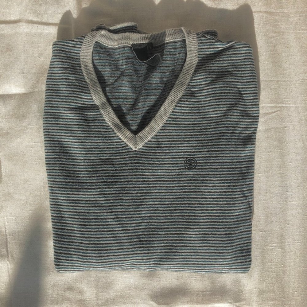 Cozy Knit Striped Sweater - Size L